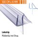 Simple Fix Bande d'étanchéité douche - DUO-pack - Bande d'étanch éité - Barrière anti-fuite - Joint de porte de douche 100CM Long - Épaisseur de verre 6/7/8MM - Seuil anti-fuite & profil rond inférieur