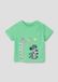 s.Oliver T-shirt met kunstwerk lichtgroen katoen dierenprint ronde hals korte mouw unisex kinderen 74