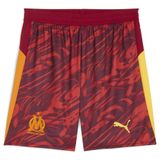 PUMA Sportbroek 'Olympique de Marseille 25/26' donkergeel / bordeaux