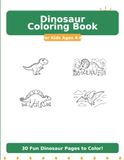 Dinosaur Coloring Book for Kids: 30 Fun and Easy Dinosaur Coloring Pages for Boys and Girls Ages 4-8