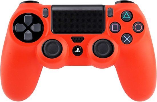 KELERINO. Flexible siliconen beschermings hoesje voor Sony PS4 Game Controller Rood
