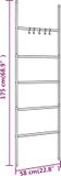 vidaXL Zwart handdoekenrek ladder - 5 lagen - 58x175 cm - ijzer