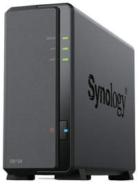 Synology DS124 NAS - 1-Bay - Realtek RTD1619B - 1GB RAM - Black