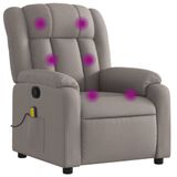 VidaXL Massagestoel verstelbaar stof taupe