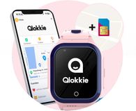 Qlokkie Kiddo GO - GPS horloge kind - Smartwatch kinderen - GPS tracker kind met nauwkeurige locatiebepaling - GPS horloge kind met simkaart - Stel veilige zones in - SOS functie - Whatsapp - Roze