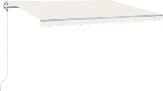 vidaXL Luifel automatisch met LED en windsensor 450x350 cm crèmekleur