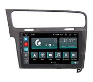 Op Volkswagen Golf 7 Autoradio Grijs Android GPS Bluetooth WiFi Dab USB Full HD Touchscreen Display 10" Easyconnect Processor 8core Stembediening