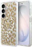 Guess 4G Triangle Logo Samsung Galaxy S26 Hoesje MagSafe Panter Bruin