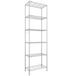Himimi Metalen draadrek met 6 niveaus, vrijstaand rek, robuust metalen opbergrek voor garage, keuken, woonkamer, badkamer, 54 x 29 x 160 cm (l x b x h), zilver
