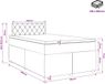 vidaXL Boxspringbed met matras Roze 120 x 200 cm Fluweel