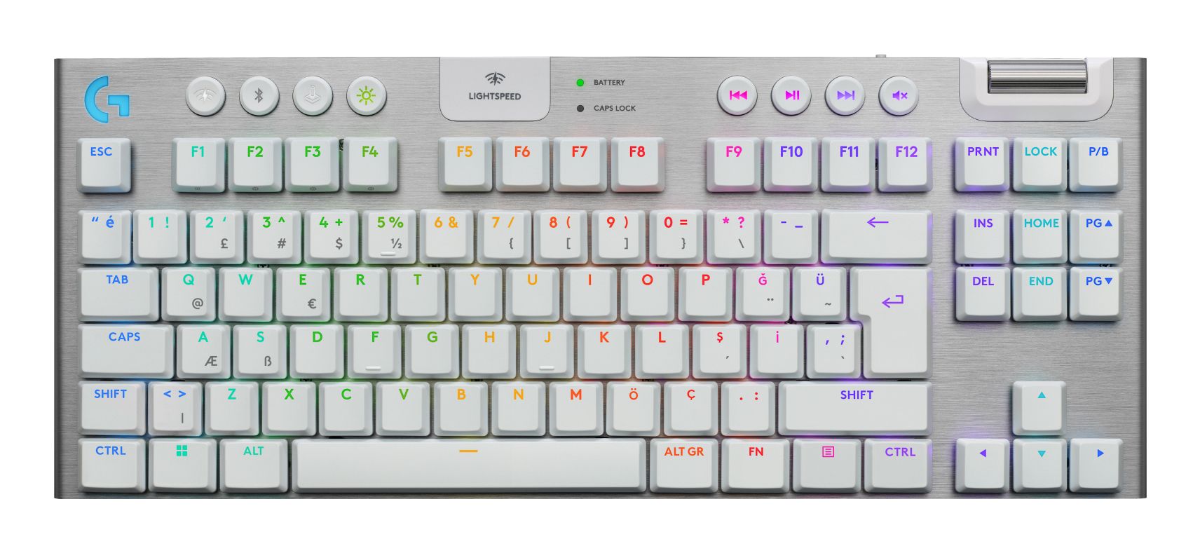 Logitech G915 X Lightspeed TKL - Draadloos Gaming Toetsenbord - Tactile - QWERTY - Wit