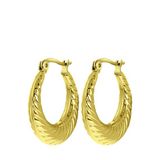 Lucardi Dames Essie oorbellen - Oorbellen - Cadeau - Staal - Goudkleurig