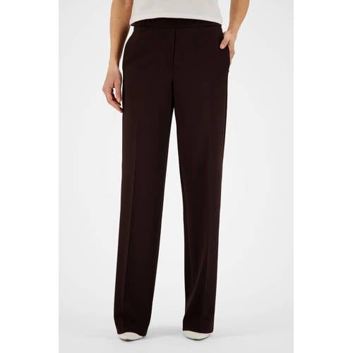 Gardeur Wide Leg Regular Waist Broek Bruin