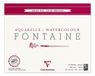 Clairefontaine 96414C Blok, gelijmd, 4 zijden, fontein, 25 vellen, aquarelpapier, wit, 100% katoen, fijne korrel, professionele kwaliteit, 24 x 30 cm, 300 g