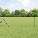 vidaXL Hexagonale omheining, te monteren op de grond, 25 x 0,6 m, staal met PVC-coating