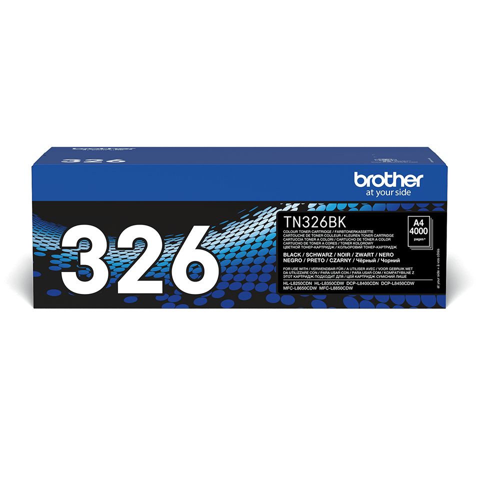 Brother TN-326BK Zwarte Toner Cartridge - 4000 Pagina's - Origineel