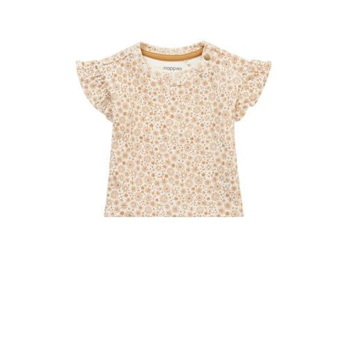 Noppies Baby T-shirt Newbury - Lichtbruin/Wit