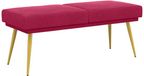 vidaXL Dubbel-laags bank Wijnrood 120 x 45 x 46 cm fluweel