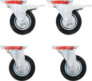 vidaXL - 24 stuks Zwenkwielen - 100 mm - Zwart