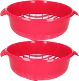 Plasticforte Keuken Vergiet - 2 Stuks - Roze - 27 x 10 cm - Kunststof
