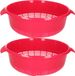 Plasticforte Keuken Vergiet - 2 Stuks - Roze - 27 x 10 cm - Kunststof