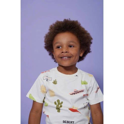 Sturdy T-shirt Desert Fiesta ecru/groen/geel