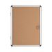 Bi-Office Vitrine Enclore, kurkoppervlak, acryl deur, aluminium frame, 50 x 67,4 cm (4x A4)