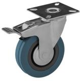 Rader - Draaiend Wielset met Rem - 50 mm - Kunststof en Rubber - Anticorrosief
