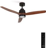 Create WIND STYLANCE M Plafondventilator met Licht - Zwart / Donker houtlook - 132 cm