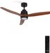 Create WIND STYLANCE M Plafondventilator met Licht - Zwart / Donker houtlook - 132 cm