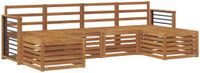 vidaXL Buiten bankenset 6 st Naturel