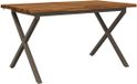 vidaXL Table de salle à manger avec bord live 140 x 80 x 75 cm Bois Naturel, café