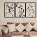 Merkloos / Sans marque Asir - Decoratief metalen wandaccessoire - Zwart - 100% Metaal - 109 x 50 x 40 cm