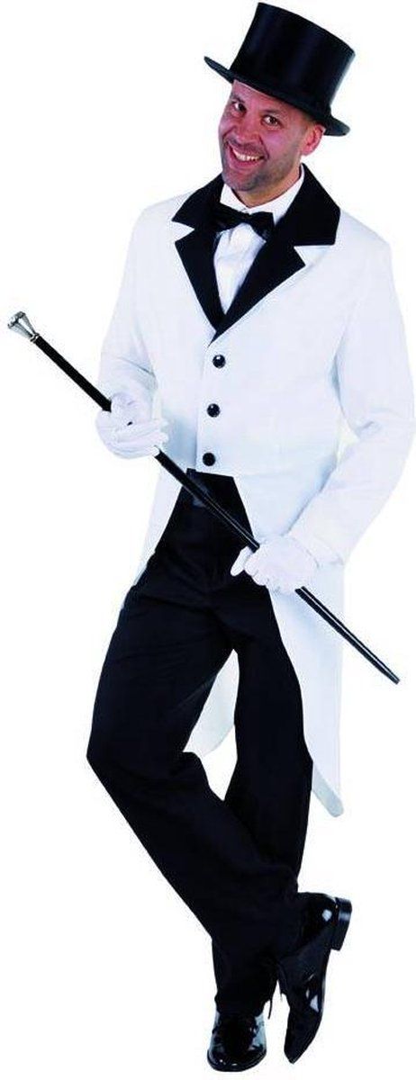 Magic by freddy Gene Kelly Show Slipjas Man - Medium - Carnaval kostuum - Zwart/Wit