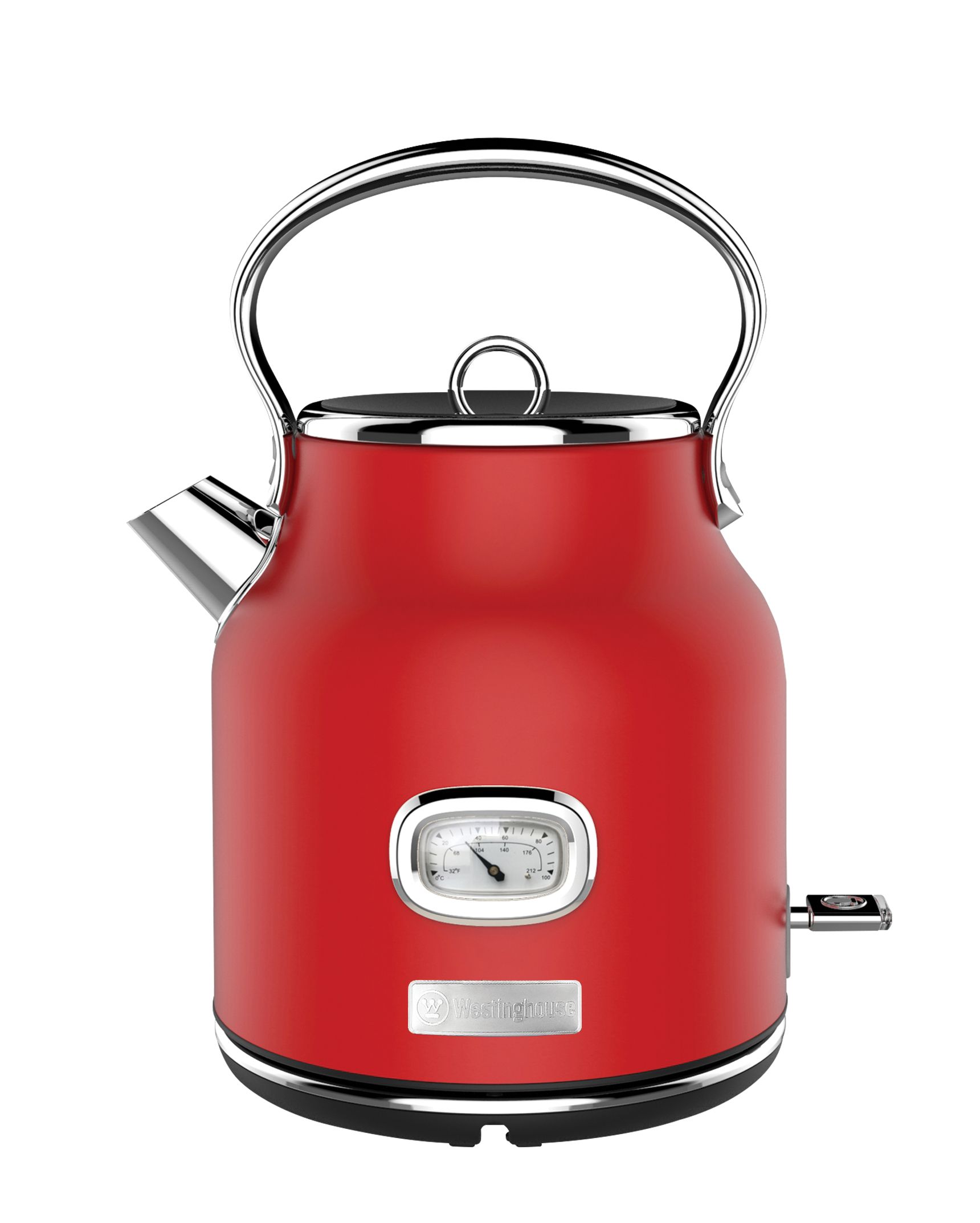Westinghouse Retro Waterkoker - Rood - 1,7 Liter - Met Kalkfilter