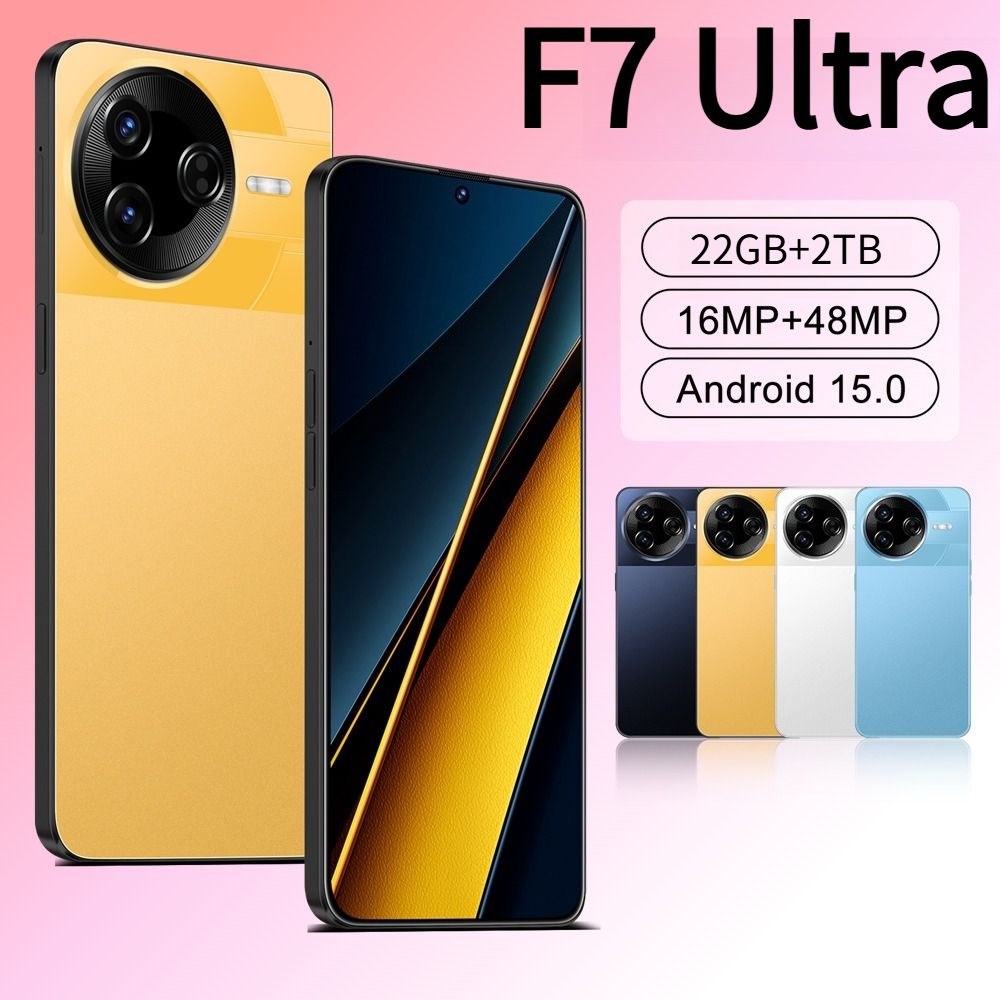 CHOTOG F7 Ultra Smartphone 22GB+2TB Android 15 Mobiele Telefoons Gezichtsherkenning 5G Dual SIM Wereldwijde Versie Origineel 7800mAh