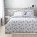 Catherine Lansfield Lucie Floral Frill Omkeerbare King Dekbedovertrek Set met Kussenslopen Wit Blauw