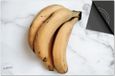 Dietrix Inductie Beschermer - 78x52 cm - DELUXE - Groente en Fruit - Bananen Tros op Marmer Wit - Inductie Kookplaat Beschermer