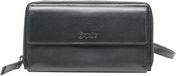 Esquire Peru Leren Portemonnee Telefoontasje Black Zwart