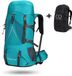 CarryQuest® 60L Sac de randonnée - Sac à dos de randonnée imperméable avec housse de pluie, système d'hydratation, compartiment à chaussures et poches à la taille - Vert