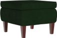 vidaXL Tabouret met houten poten fluweel donkergroen