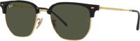 Ray-Ban RB4416 New Clubmaster Lunettes de soleil Unisexe Noir/Doré Verres verts 53mm