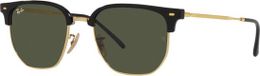 Ray-Ban RB4416 New Clubmaster Lunettes de soleil Unisexe Noir/Doré Verres verts 53mm