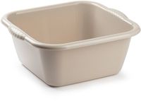 Plasticforte teiltje/afwasbak - vierkant - kunststof - 25 liter - 49 x 47 x 20 cm - beige