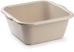Plasticforte teiltje/afwasbak - vierkant - kunststof - 25 liter - 49 x 47 x 20 cm - beige