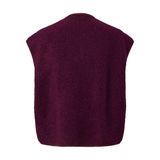 PIECES Curve Plus Size gilet - donkerrood