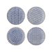 Bloomingville Blue Stoneware Karine set van 4 borden, 20 cm