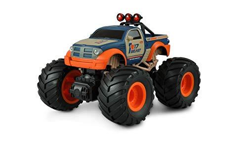 AMEWI 22483 Big Buster Monstertruck 1:18, afstandsbediening, 2,4GHz, RTR, oranje/blauw