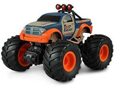 AMEWI 22483 Big Buster Monstertruck 1:18, afstandsbediening, 2,4GHz, RTR, oranje/blauw