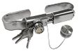 Hangslot Icecat Hangslot voor diefstalbeveiliging, verstelbaar, van 239 tot 315 mm, 40 mm, roestvrij staal, vrachtwagen-deurslot, voor container, aanhanger met storing, platform en koelkasten